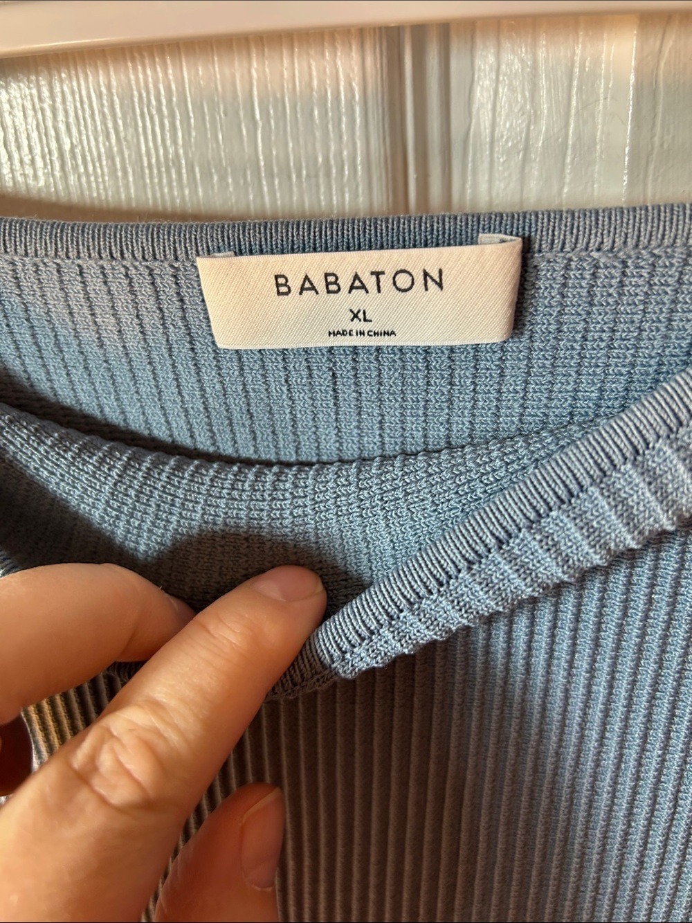 Babaton Sculpt Knit Tube Dress in blue size XL strapless bodycon new - Picture 3 of 6